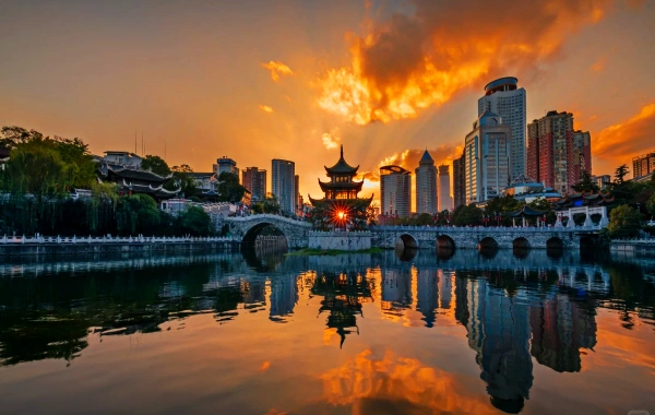 Jiaxiu 파빌리온 : Fuyu Bridge에 대한 400 년 가디언-2