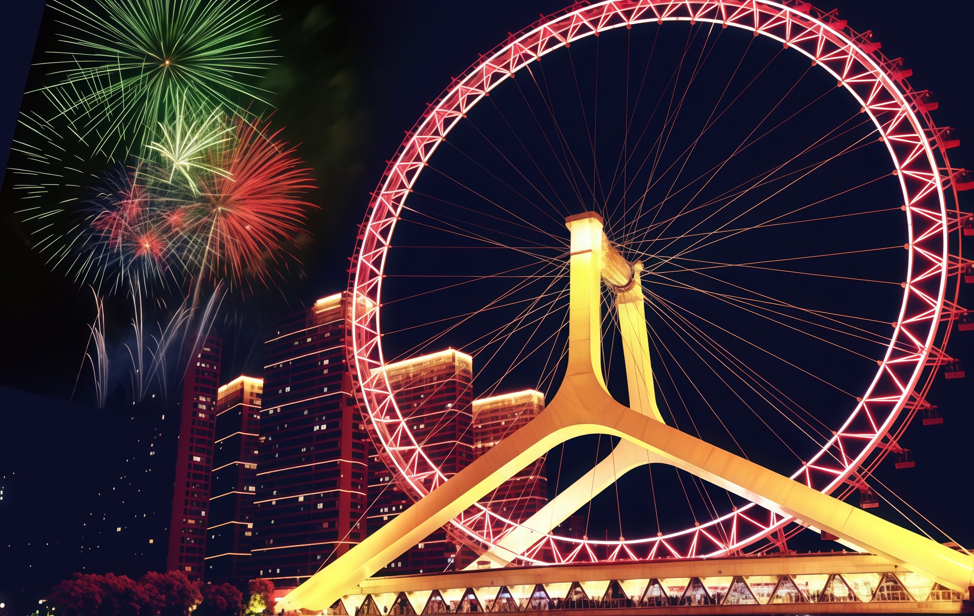 Тяньцзиньский глаз Феррис «Глаз неба», где мост встречает колесо Оригинальное название: The Brilliance of Tianjin