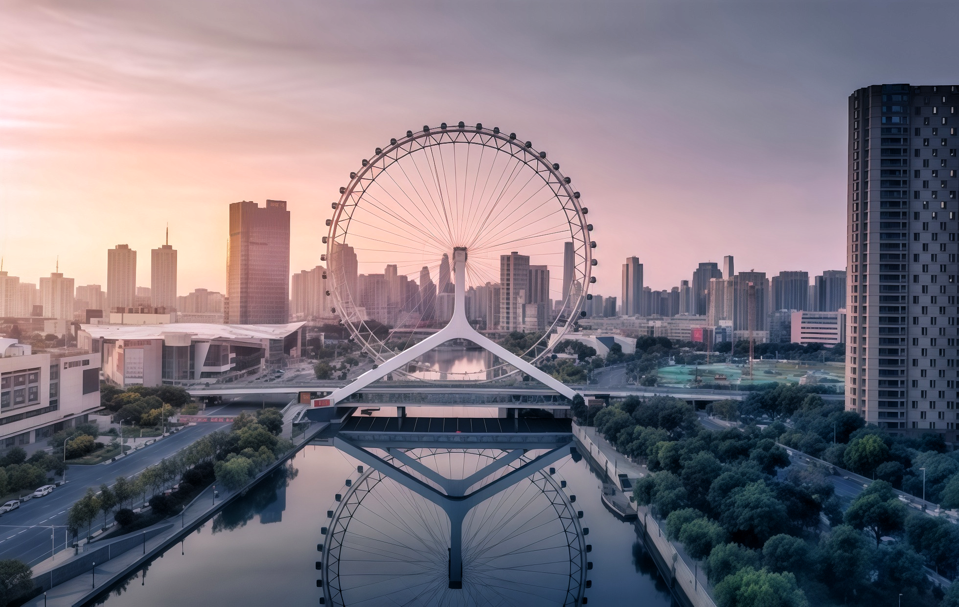 Тяньцзиньский глаз Феррис «Глаз неба», где мост встречает колесо Оригинальное название: The Brilliance of Tianjin-4
