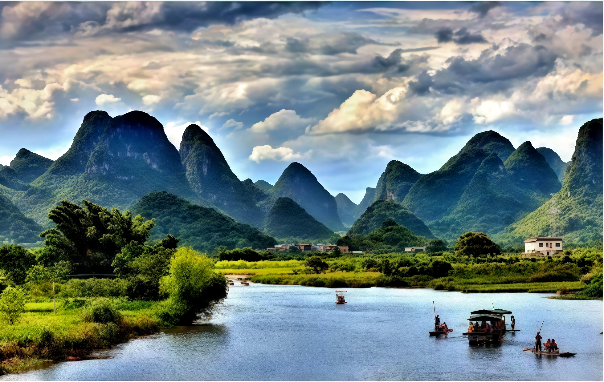 Río Yulong: Un viaje a un Poema Pastoral entre picos de jade y colinas de loto verde-4