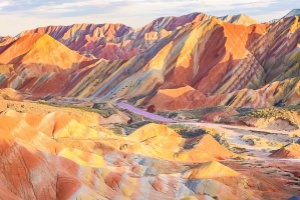 Zhangyeの多彩なDanxia
