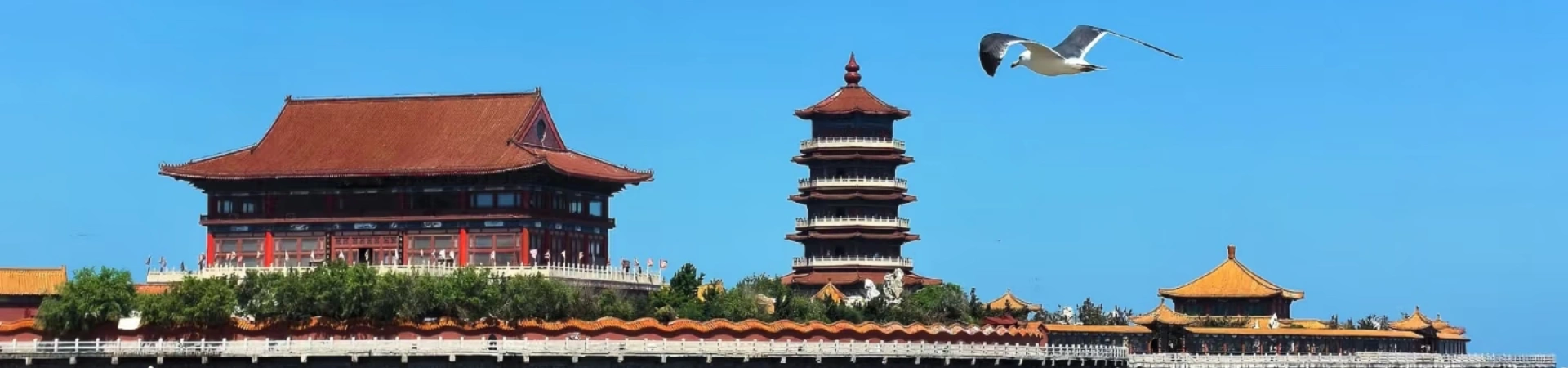 Ocho inmortales cruzando el área escénica del mar